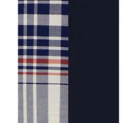 Tommy Hilfiger Toddler Boys 2-Piece Chambray Trim Plaid Shirt and Prewashed Jogger Pants Set