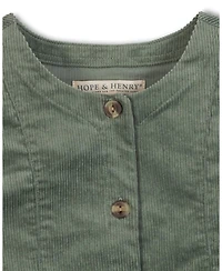 Hope & Henry Toddler Girls' Organic Corduroy Button Front Jumper