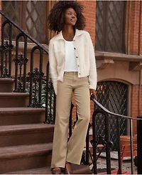 Lands' End Women's High Rise 5 Pocket Wide Leg Chino Pants