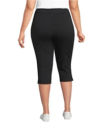 Lands' End Women's Plus Starfish High Rise Pintuck Capri Pants