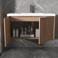 Casainc 36 Inch Floating Bathroom Vanity with Sink and Soft-Close Double Doors