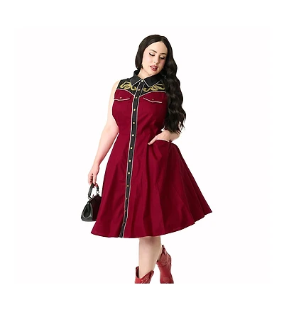 Unique VintagePlus Western Flare Dress