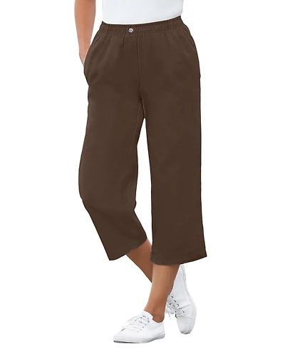 Woman Within Plus 7-Day Denim Capri
