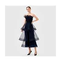 Bariano Women's Mae Tiered Ruffle Midi