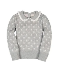 Hope & Henry Little and Big Girls' Organic Long Sleeve Peter Pan Collar Sweater