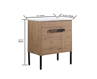 Casainc 30 Inch Vanity with Sink, Freestanding or Wall-Mount Convertible Installation