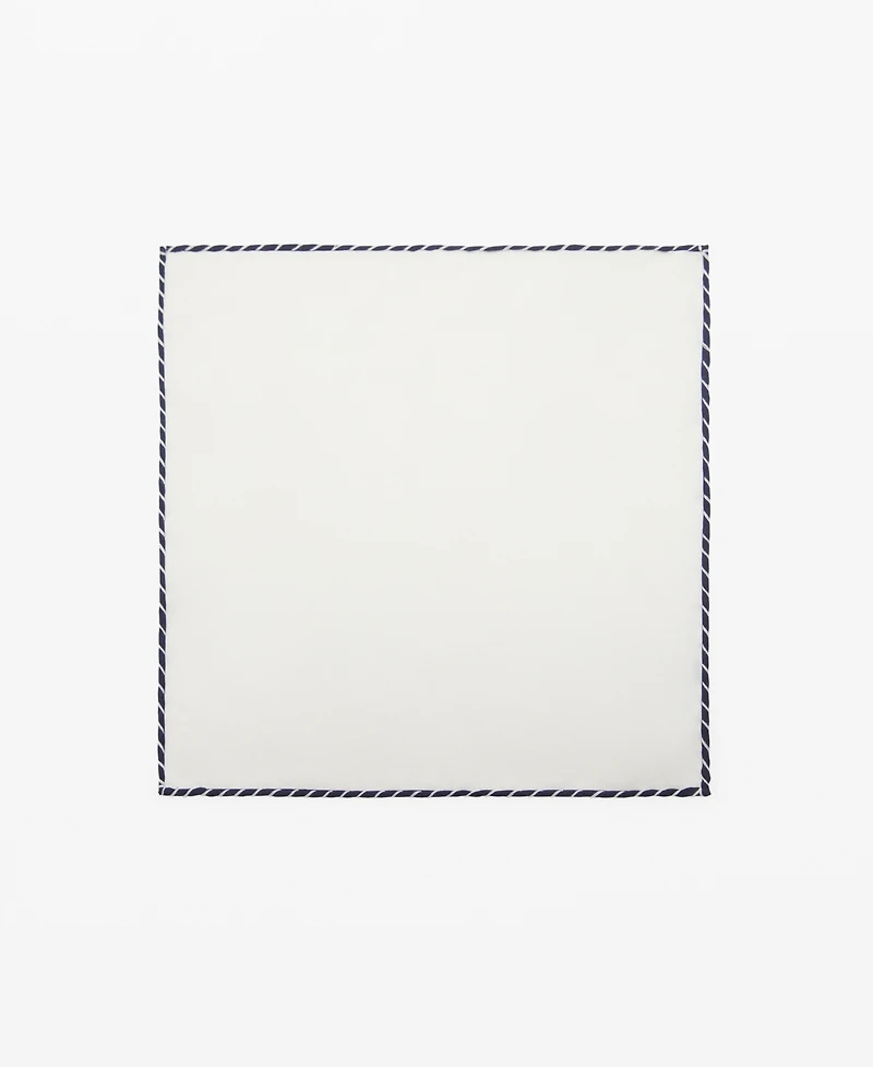 Mango Men's Silk Embroidered Pocket Square