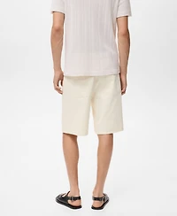 Mango Men's Denim Relaxed-Fit 9.53" Bermuda Shorts