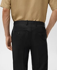 Mango Men's Linen And Lyocell Blend Straight-Leg Pants