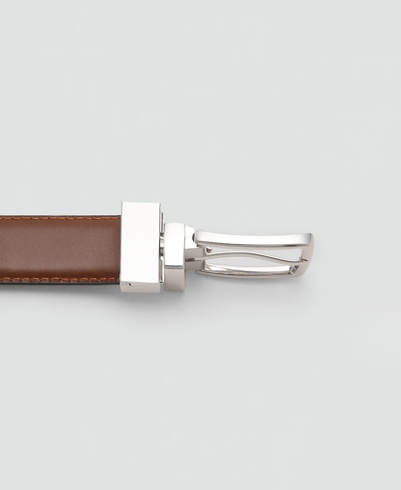 Mango Men's Reversible Suit Leather Belt
