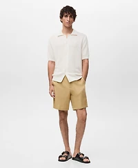 Mango Men's Cotton Knit Shirt