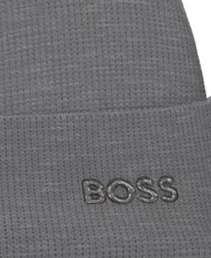 Hugo Boss Men's Waffle Logo Detail Beanie