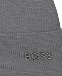 Hugo Boss Men's Waffle Logo Detail Beanie