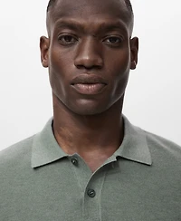 Mango Men's Micro-Structured Cotton Polo Shirt