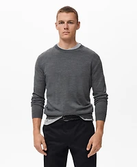 Mango Men's Wool Round-Neck Sweater