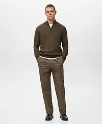 Mango Men's Perkins Neck Wool Sweater