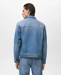 Mango Men's Denim Pockets Jacket