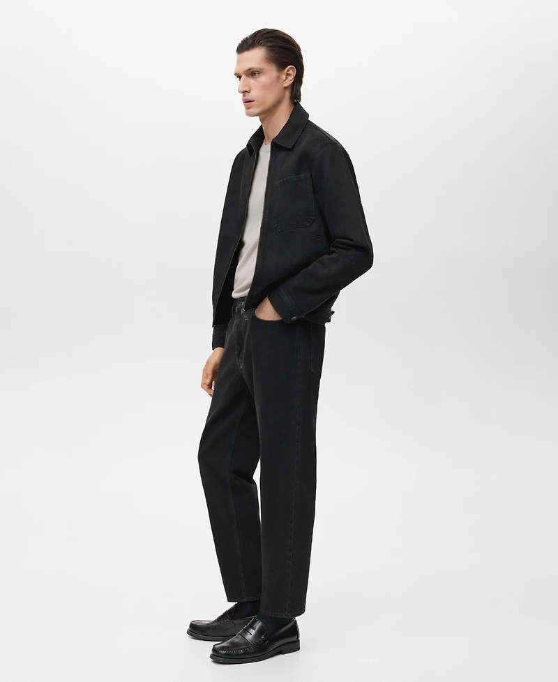 Mango Men's Pockets Denim Jacket
