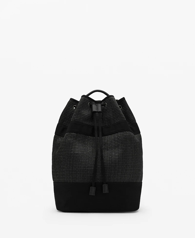Mango Men's Lace-Up Sack Backpack