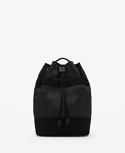Mango Men's Lace-Up Sack Backpack