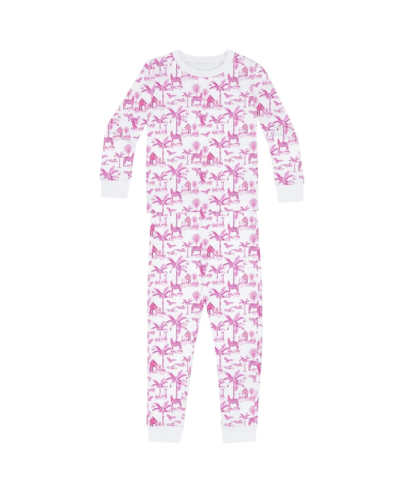 Sant and Abel Kids Skydog Pink Toile Long Pj Set