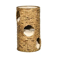 Zeus & Ruta Elevated Cat Tower with 3 Hideaways and Plush Cushions