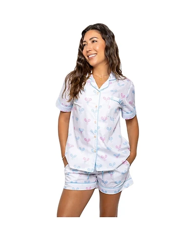 Sant and Abel Women's Tennis Bows Short Pj Set