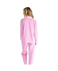 Sant and Abel Women's Hepburn Gingham Pink Long Pj Set