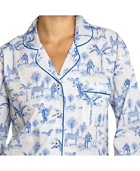 Sant and Abel Women's Skydog Blue Toile Long Pj Set