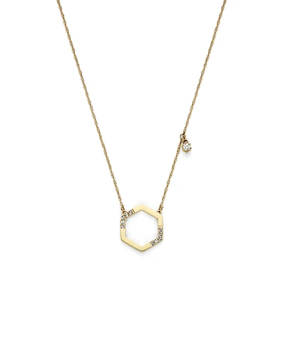 Olivia Burton Crystal Honeycomb Gold Tone Stainless Steel Necklace