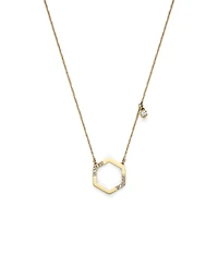 Olivia Burton Crystal Honeycomb Gold Tone Stainless Steel Necklace