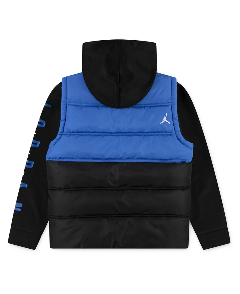 Jordan Big Boys Layered-Look Hooded Jacket