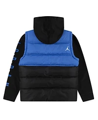 Jordan Big Boys Layered-Look Hooded Jacket