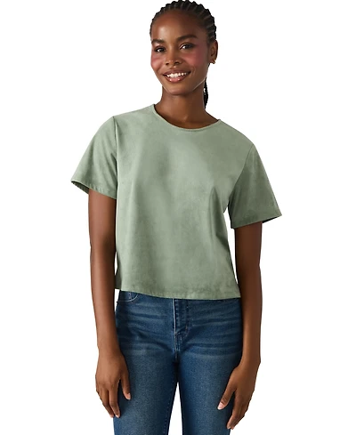 Steve Madden Women's Short Sleeve Crewneck Top