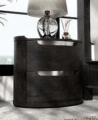 Furniture of America Addeso 24.5" Solid Wood 2-Drawer Nightstand