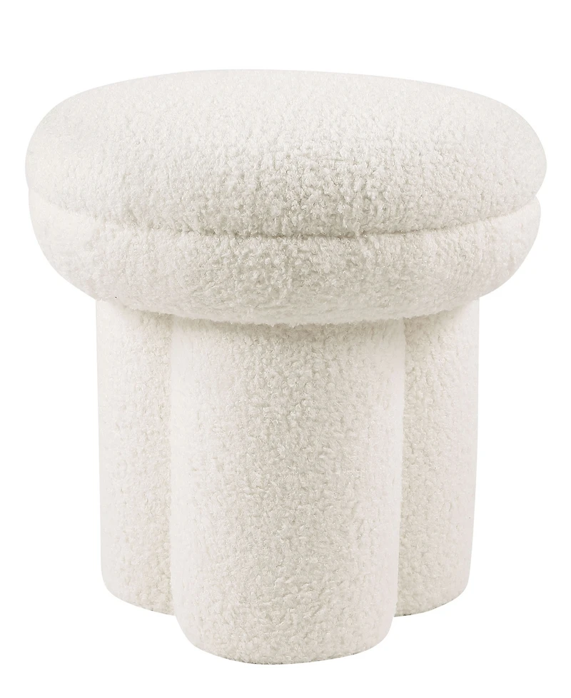 Furniture of America Ronan 18" Mushroom Upholstered Ottoman