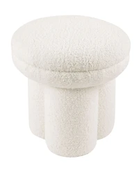 Furniture of America Ronan 18" Mushroom Upholstered Ottoman