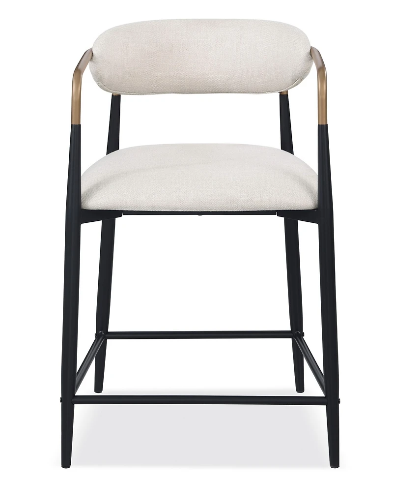 Furniture of America 2-Pc. Darcy Metal Upholstered Counter Height Chair Set