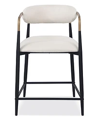Furniture of America 2-Pc. Darcy Metal Upholstered Counter Height Chair Set