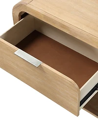 Furniture of America Elowyn 27" Solid Wood 1-Drawer Nightstand with Shelf