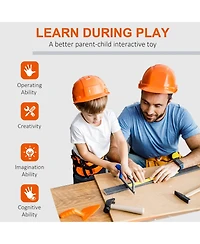 Qaba 68 Pcs Kids Workbench and Construction Toy