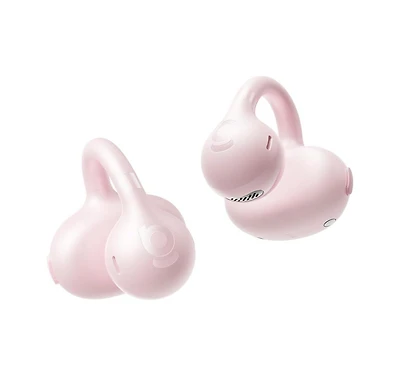 Baseus Bass BC1 Open Ear Earbuds Clip-On Headphones, Open-Ring Comfort with Tri-Curve Snug Clip,4-Mic Clear Calls, IP55 Waterproof, 38H Playtime