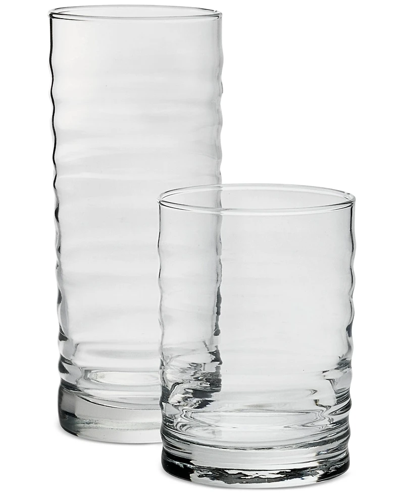 Arch Studio Rippled Double Old-Fashioned and Highball Glasses, Set of 8, Macy's Exclusive