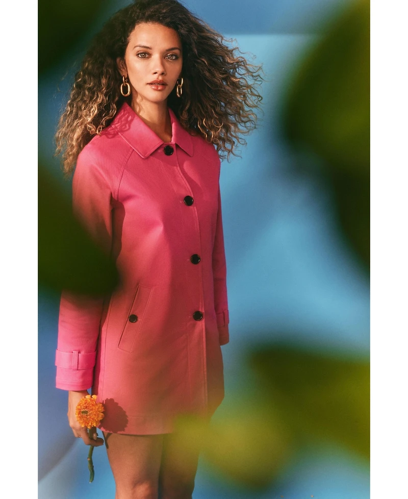 Isaac Mizrahi Women's Mid-Length Twill Jacket