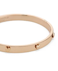 Olivia Burton Mini Heart Rose Gold Tone Stainless Bangle Bracelet