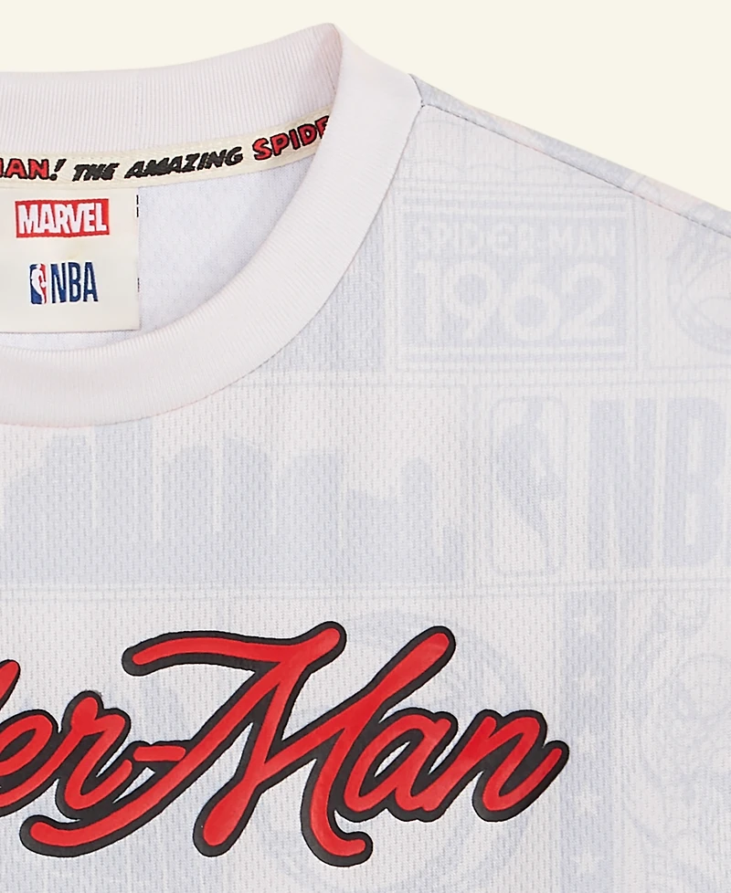 Macy's Marvel X Nba Kids Spider-Man 1962 Printed Short Sleeve Jersey, Exclusive