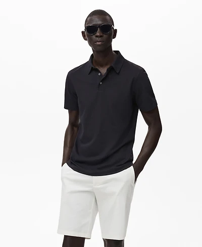 Mango Men's Slim-Fit Cotton-Pique Polo Shirt