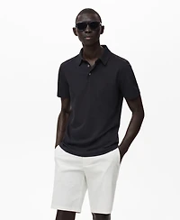 Mango Men's Slim-Fit Cotton-Pique Polo Shirt