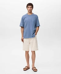 Mango Men's Printed Patch T-Shirt