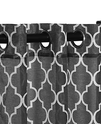 Superior Trellis Sheer 2-Piece Curtain Panels with Grommet Header Top, 52" X 63"